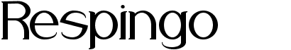 preview image of the Respingo font