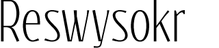 preview image of the Reswysokr font