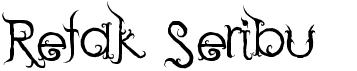 preview image of the Retak Seribu font