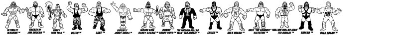 preview image of the Retro Hasbro WWF Figures font