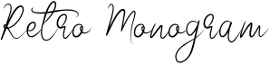 preview image of the Retro Monogram font