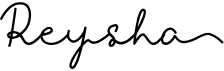 preview image of the Reysha font