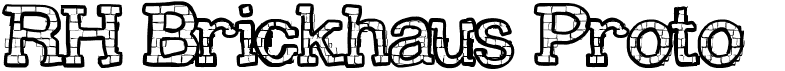 preview image of the RH Brickhaus Proto font