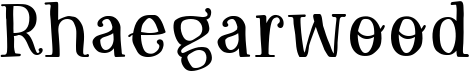 preview image of the Rhaegarwood font