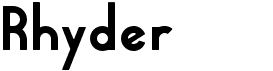 preview image of the Rhyder font