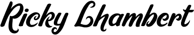 preview image of the Ricky Lhambert font