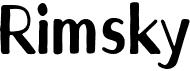 preview image of the Rimsky font