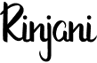 preview image of the Rinjani font