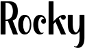 preview image of the Rocky font