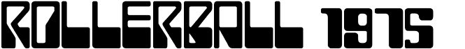 preview image of the Rollerball 1975 font
