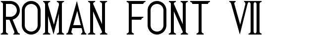 preview image of the Roman Font 7 font