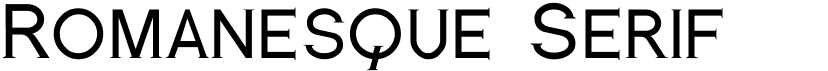 preview image of the Romanesque Serif font