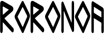 preview image of the Roronoa font