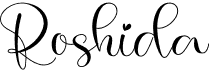 preview image of the Roshida font