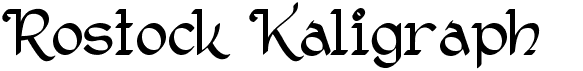 preview image of the Rostock Kaligraph font