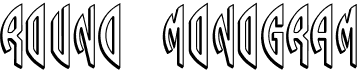 preview image of the Round 3D Monogram font