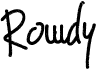 preview image of the Rowdy font