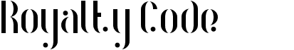 preview image of the Royalty Code font
