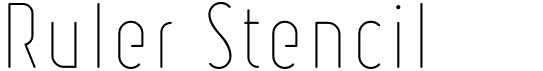 preview image of the Ruler Stencil font