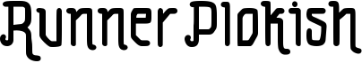 preview image of the Runner Plokish font