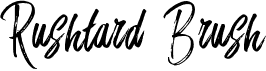 preview image of the Rushtard Brush font