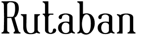 preview image of the Rutaban font