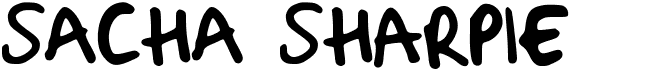preview image of the Sacha Sharpie font