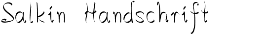 preview image of the Salkin Handschrift font