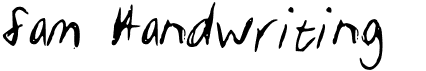 preview image of the Sam Handwriting font