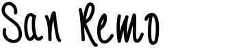 preview image of the San Remo font