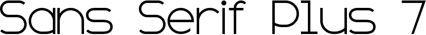 preview image of the Sans Serif Plus 7 font