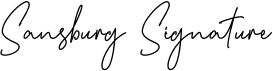 preview image of the Sansburg Signature font