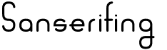 preview image of the Sanserifing font