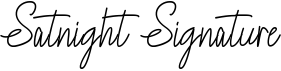 preview image of the Satnight Signature font