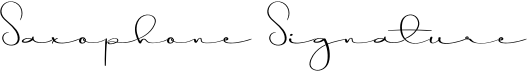 preview image of the Saxophone Signature font