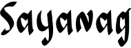 preview image of the Sayanag font