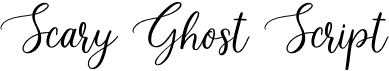 preview image of the Scary Ghost Script font