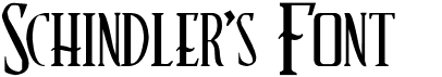 preview image of the Schindler's Font font