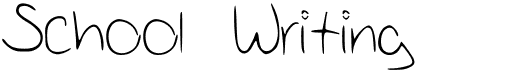 preview image of the School Writing font