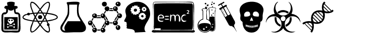 preview image of the Science Icons font