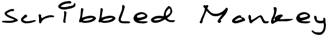 preview image of the Scribbled Monkey font