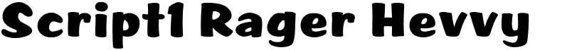 preview image of the Script1 Rager Hevvy font