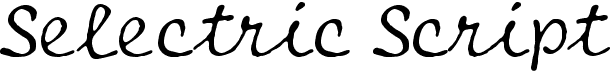 preview image of the Selectric Script font