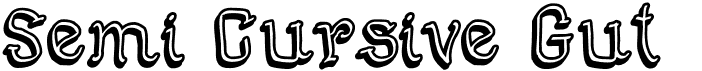 preview image of the Semi Cursive Gut font