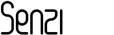 preview image of the Senzi font