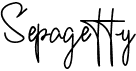 preview image of the Sepagetty font