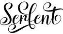 preview image of the Serfent font