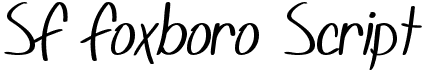 preview image of the SF Foxboro Script font
