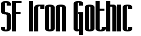 preview image of the SF Iron Gothic font