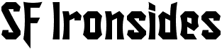 preview image of the SF Ironsides font